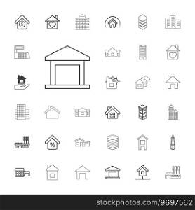 Residential icons Royalty Free Vector Image
