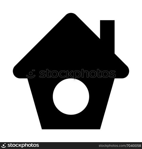 Residential property or home, icon on isolated background