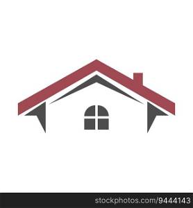 Residential roof design icon logo illustration