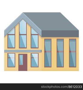 Residential villa icon cartoon vector. Home building. Front mansion. Residential villa icon cartoon vector. Home building