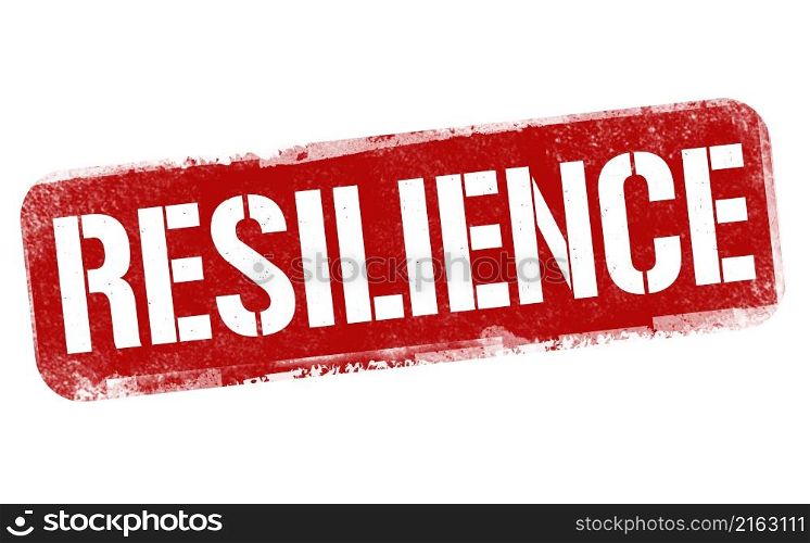 Resilience grunge rubber stamp on white background, vector illustration