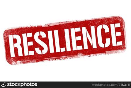 Resilience grunge rubber stamp on white background, vector illustration
