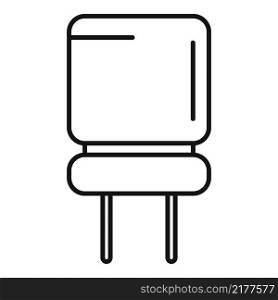 Resistance capacitor icon outline vector. Diode chip. Electronic microchip. Resistance capacitor icon outline vector. Diode chip