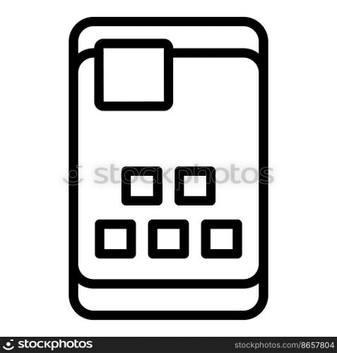 Resistant phone case icon outline vector. Device protect. Mobile cover. Resistant phone case icon outline vector. Device protect
