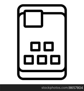 Resistant phone case icon outline vector. Device protect. Mobile cover. Resistant phone case icon outline vector. Device protect