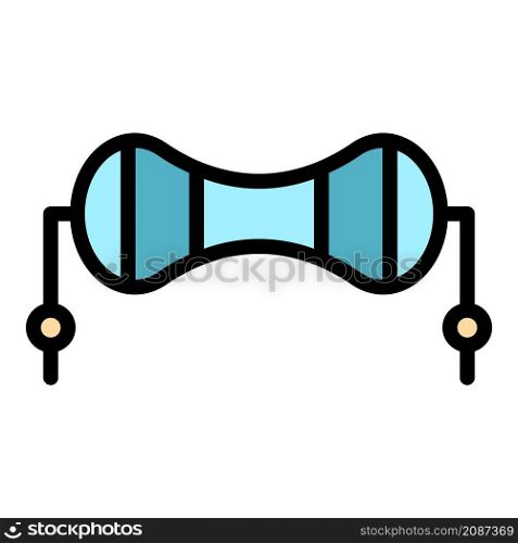 Resistor part icon. Outline resistor part vector icon color flat isolated. Resistor part icon color outline vector