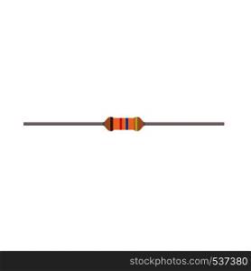 Resistor small flat vector parts components electronic circuit. Microchip computer server icon view