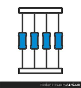 Resistor Tape Icon. Editable Bold Outline With Color Fill Design. Vector Illustration.