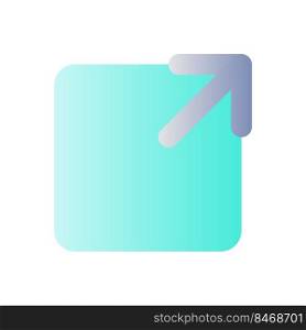 Resize flat gradient color ui icon. Changing size of window. Optimize format. Resizable option. Simple filled pictogram. GUI, UX design for mobile application. Vector isolated RGB illustration. Resize flat gradient color ui icon