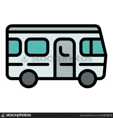 Resort motorhome icon. Outline resort motorhome vector icon for web design isolated on white background. Resort motorhome icon, outline style