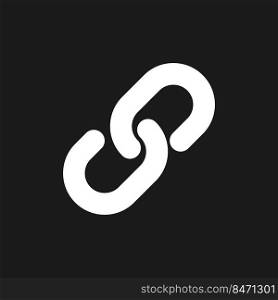Resources and links dark mode glyph ui icon. Sharing on social media. User interface design. White silhouette symbol on black space. Solid pictogram for web, mobile. Vector isolated illustration. Resources and links dark mode glyph ui icon