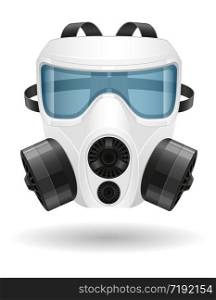 respirator breathing mask for protection against diseases and infections transmitted by airborne droplets stop virus vector illustration isolated on white background