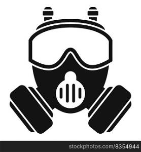 Respirator gas mask icon simple vector. Air chemical. Safety helmet. Respirator gas mask icon simple vector. Air chemical
