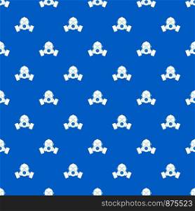 Respirator pattern repeat seamless in blue color for any design. Vector geometric illustration. Respirator pattern seamless blue