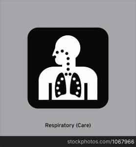 Respiratory Care Icon Sign