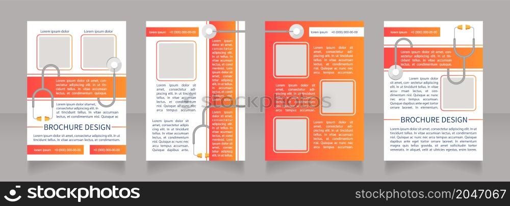 Respiratory diseases prevention blank brochure layout design. Vertical poster template set with empty copy space for text. Premade corporate reports collection. Editable flyer paper pages. Respiratory diseases prevention blank brochure layout design