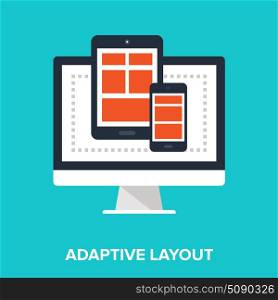 Responsive Design. Abstract vector illustration of Responsive Design flat concept.