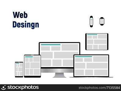 responsive web design illustration.