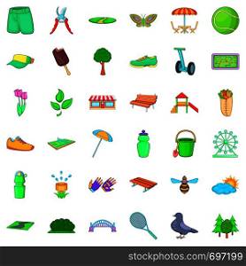 Rest icons set. Cartoon style of 36 rest vector icons for web isolated on white background. Rest icons set, cartoon style