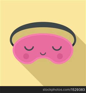 Rest sleeping mask icon. Flat illustration of rest sleeping mask vector icon for web design. Rest sleeping mask icon, flat style