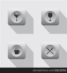 Restaurant and cafe icon theme vector art illustration. Restaurant and cafe icon