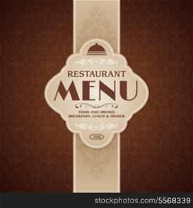 Restaurant cafe menu brochure template with cooking elements vector illustration