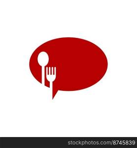 restaurant chat application theme logo template. restaurant chat application theme logo template vector art