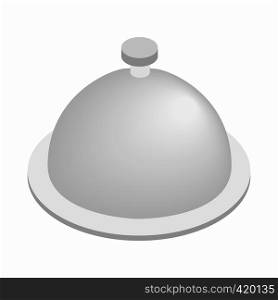 Restaurant cloche isometric 3d icon on a white background. Food dish. Restaurant cloche isometric 3d icon
