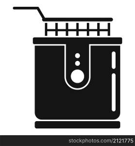 Restaurant deep fryer icon simple vector. Fry basket. Oil electric machine. Restaurant deep fryer icon simple vector. Fry basket