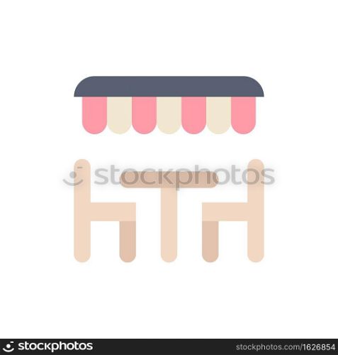 Restaurant, Dinner, Eat, Spring  Flat Color Icon. Vector icon banner Template