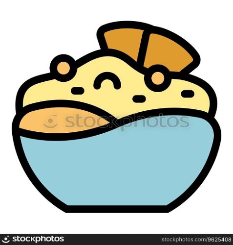 Restaurant food icon outline vector. Cuisine day. Powder pita color flat. Restaurant food icon vector flat