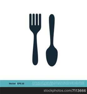 Restaurant / Fork and Spoon Icon Vector Logo Template Illustration Design. Vector EPS 10.