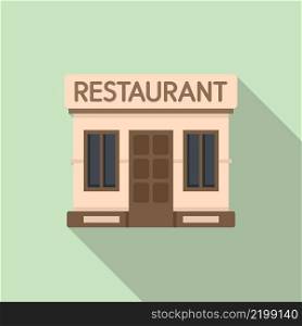 Restaurant icon flat vector. Food cafe. Dinner dish. Restaurant icon flat vector. Food cafe