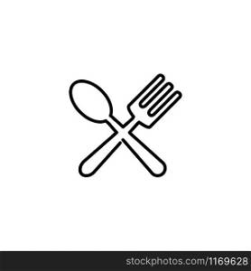 Restaurant icon. Line design template