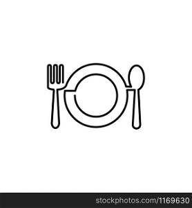 Restaurant icon. Line design template