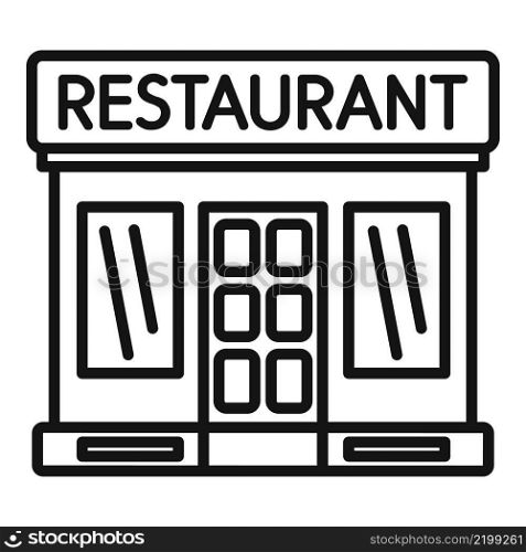 Restaurant icon outline vector. Food cafe. Dinner dish. Restaurant icon outline vector. Food cafe