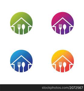 Restaurant logo template vector icon set design
