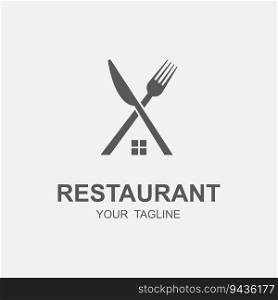 restaurant logo vector icon illustration design with slogan template