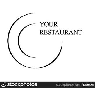 restaurant logo vector symbol icon design. Beautiful illustration isolated on white background
