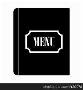 Restaurant menu black simple icon isolated on white background. Restaurant menu black simple icon