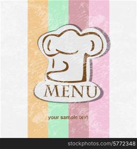 restaurant menu design retro poster.