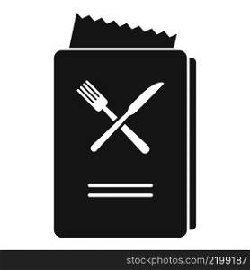 Restaurant menu icon simple vector. Food cafe. Dish eat. Restaurant menu icon simple vector. Food cafe