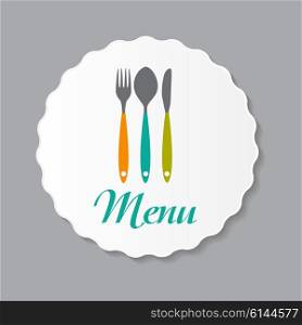 Restaurant Menu Label Template Vector Illustration EPS10. Restaurant Menu Label Template Vector Illustration
