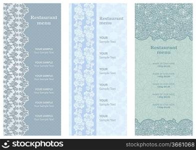 Restaurant menu, ornament-flowers background