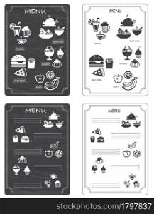 Restaurant menu vector illustration