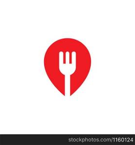Restaurant point logo vector ilustration design