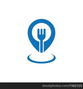 Restaurant point logo vector ilustration design