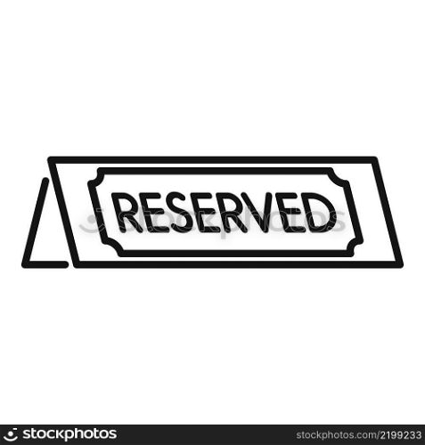 Restaurant reserved icon outline vector. Dinner dish. Eat menu. Restaurant reserved icon outline vector. Dinner dish