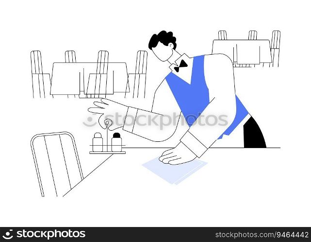 Restaurant routine abstract concept vector illustration. Group of waiters preparing for the working day, service sector, horeca industry, restaurant workers, cafe routine abstract metaphor.. Restaurant routine abstract concept vector illustration.