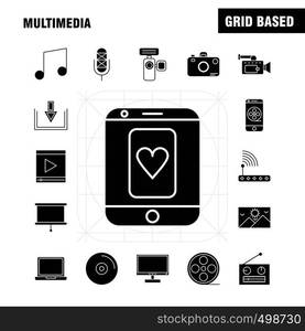 Restaurant Solid Glyph Icons Set For Infographics, Mobile UX/UI Kit And Print Design. Include: Bun, Food, Meal, Breakfast, Avogadro, Food, Fruit, Meal, Eps 10 - Vector